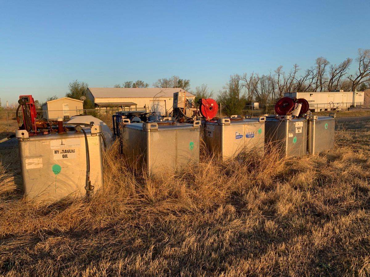 Used (5) 350 Gal Hoover Stainless Lubricant Totes