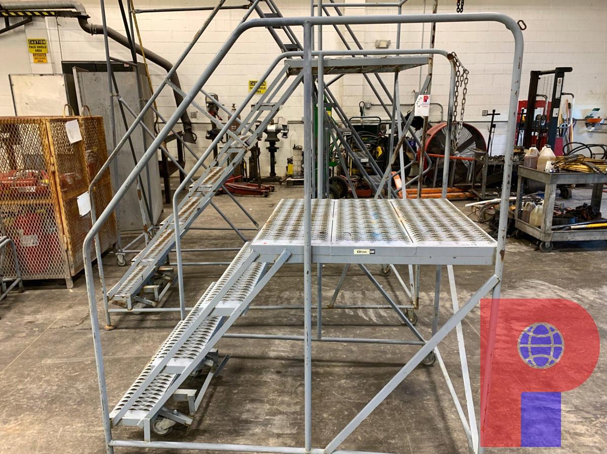 Used (3) STEEL ROLLING STAIR CASES