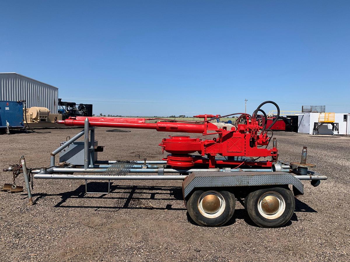 Used FOSTER 54-02 SIZE 2-3/8” - 8-5/8” HYD POWER TONG W/ BACK-UP, TONG CYL, TRANSPORT TRAILER
