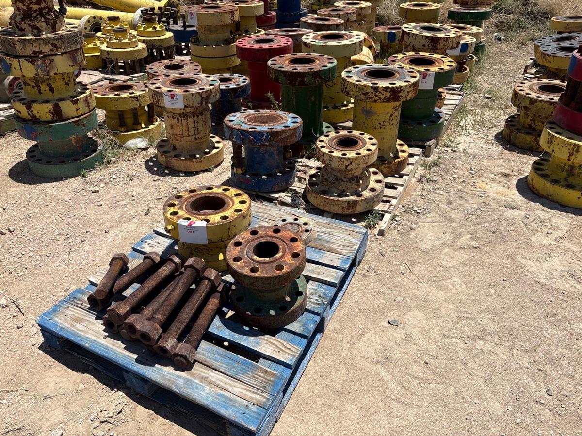Used (8) assorted 7-1/16” spacer spools