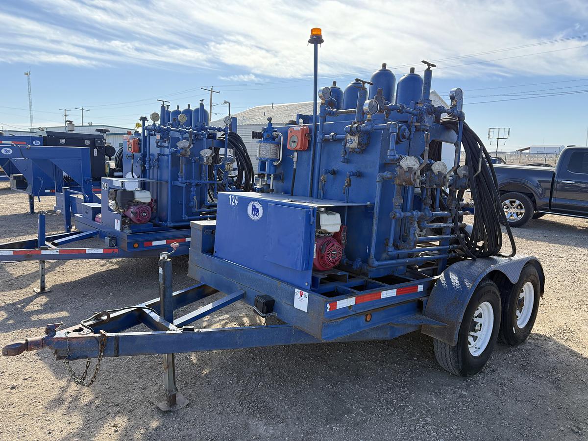 Used 7-1/16 REEDY 5M 2-7/8 HYD BOP 3-STATION KOOMEY MTD ON 2006 HMDE T/A BP ACCUMULATOR CLOSING UNIT TRAILER