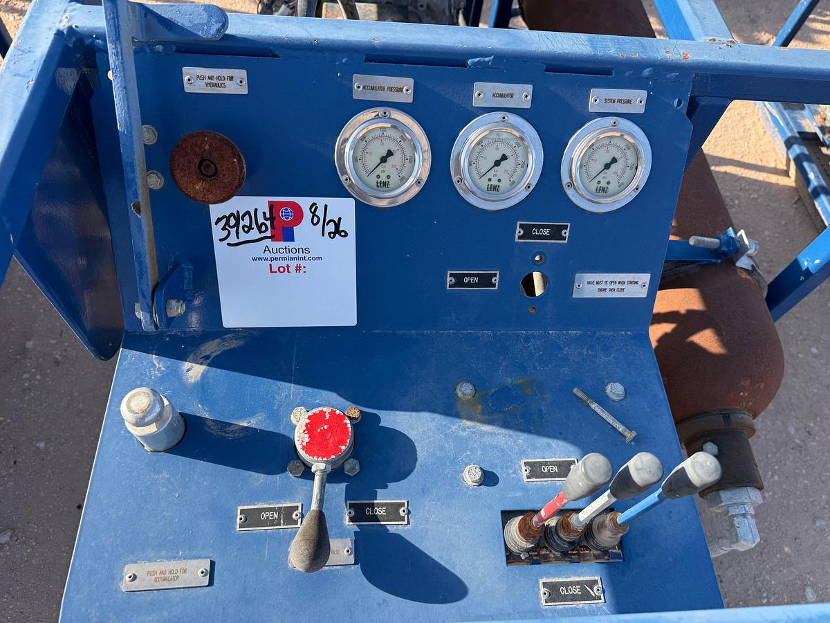 Used 3K WP 2-BOTTLE ACCUMULATOR NITROGEN BACKUP / TEST SKID P/B KUBOTA ACTV DIESEL ENGINE