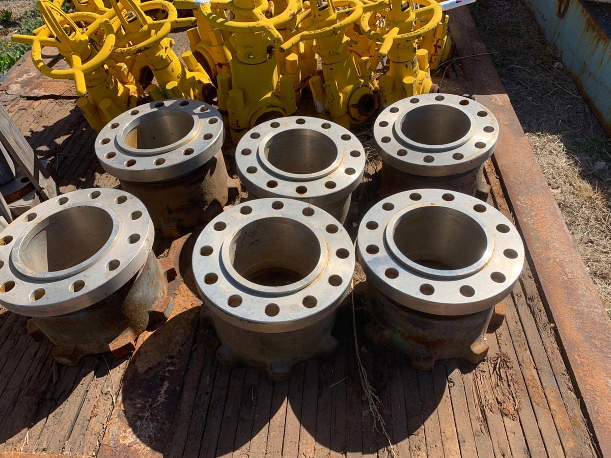 Used (6) 12 Hole Stainless Flange Assemblies 8 3/4” ID