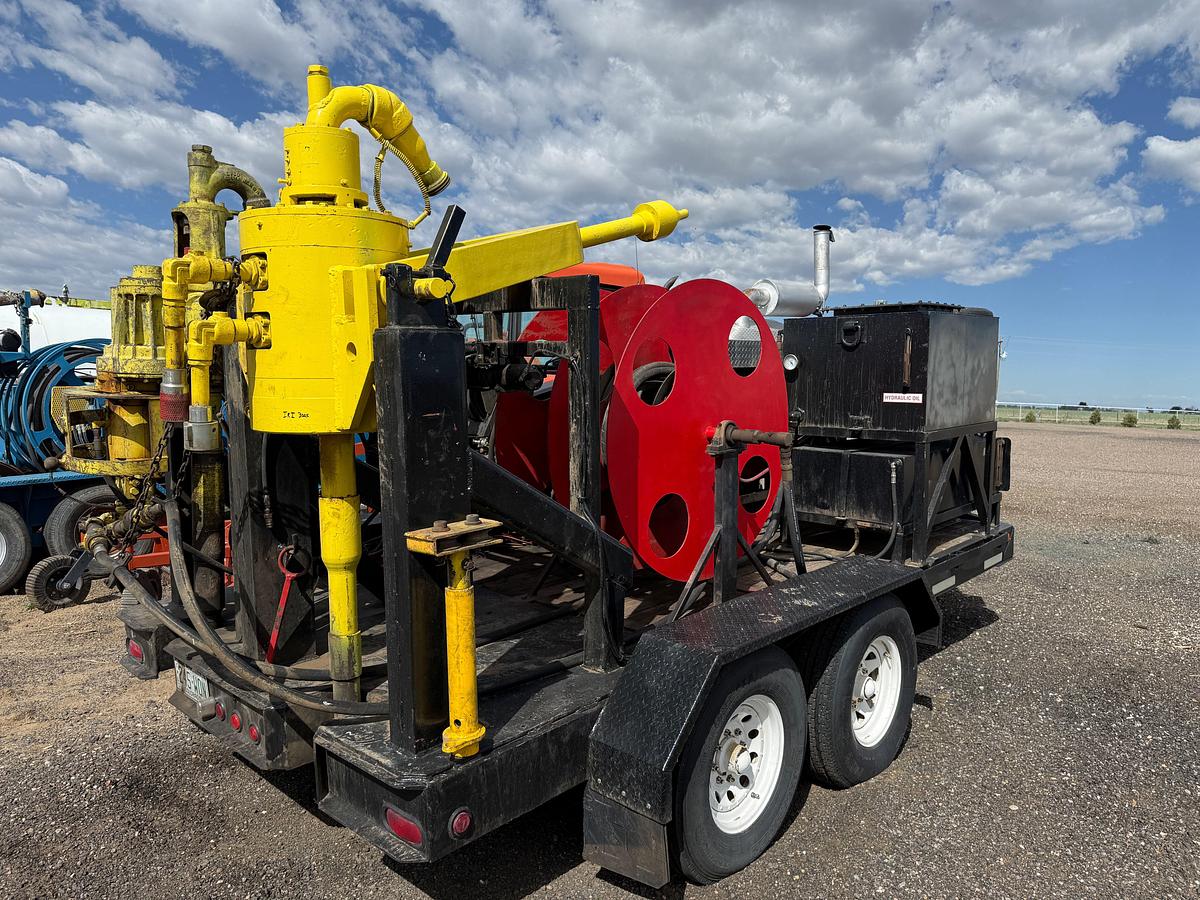 Used (1) EVCO 2.5 & (1) IRI 150-TON POWER SWIVELS MTD. ON 2004 SPME 14’ T/A GOOSENECK TRAILER