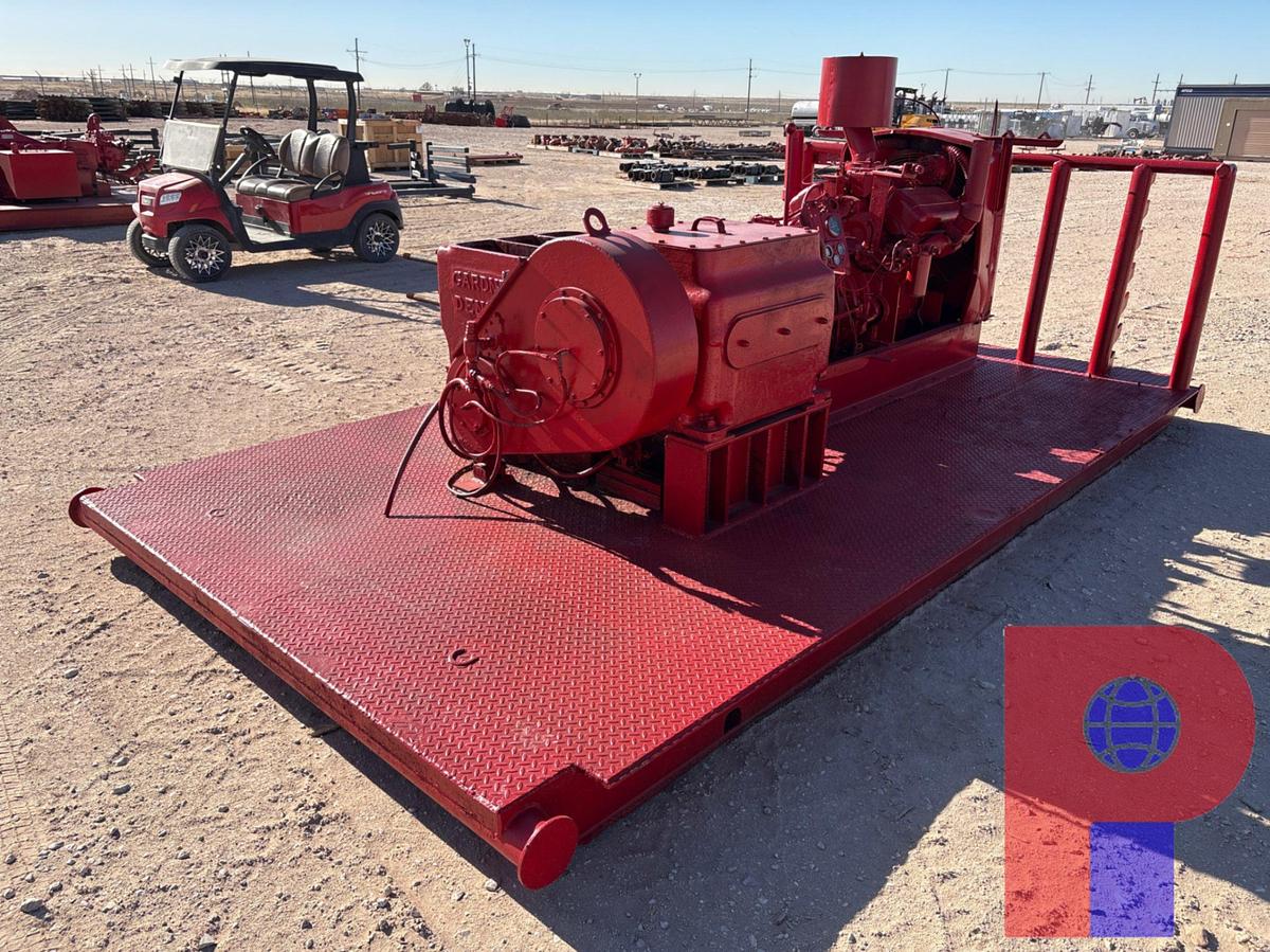 Used GARDNER DENVER 1PE-172 TRIPLEX PUMP, SKIDDED
