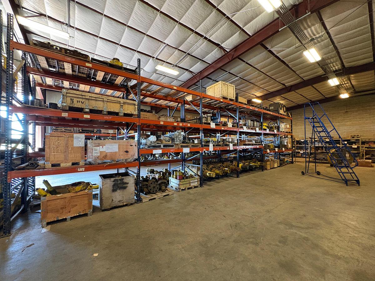 Used 50’ x 4’ x 14’ pallet rack shelving