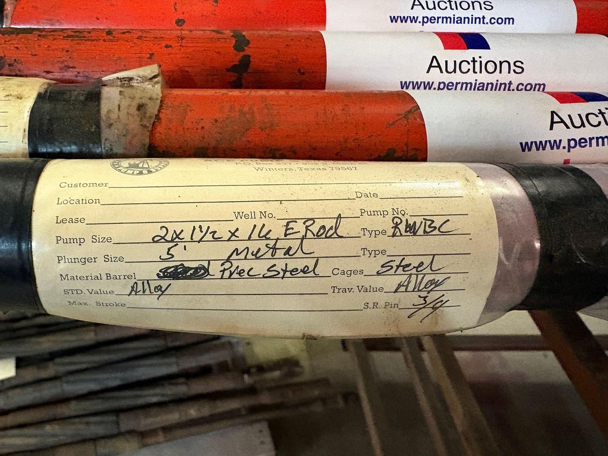 Used 2” x 1-1/2” x 16’, 5’ MTL PLGR, CS BBL, ROD