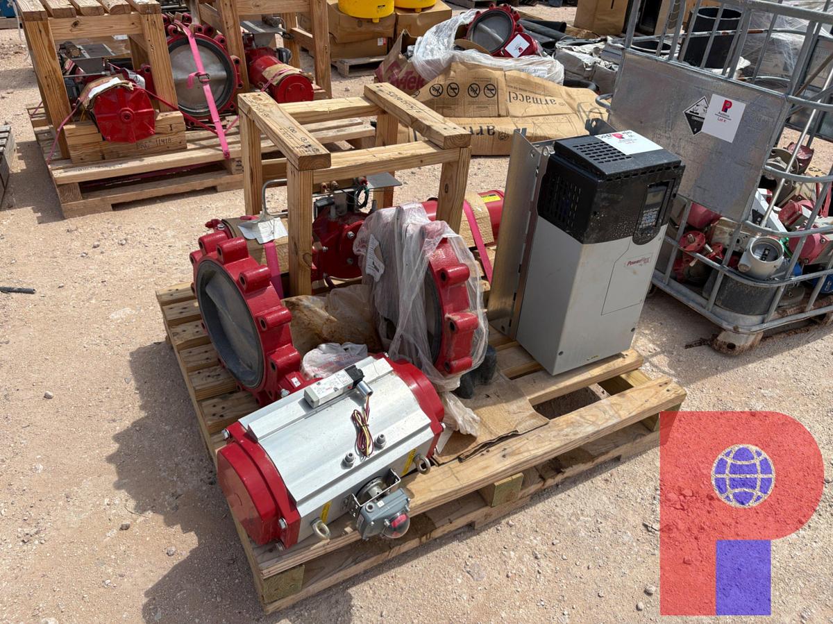 Used (4) 12” 175PSI BUTTERFLY VALVES W/ BRAY ACTUATORS