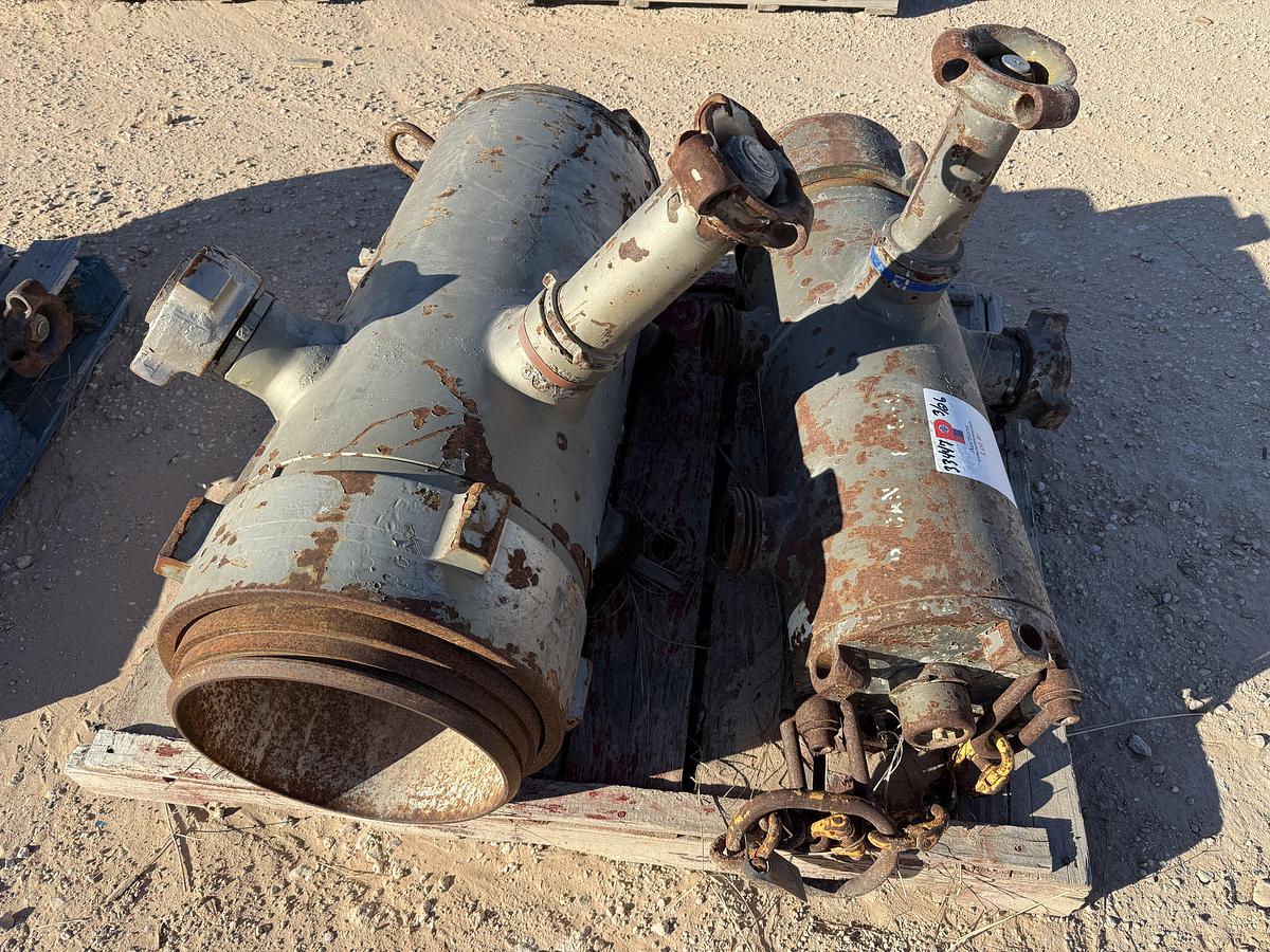 Used (2) MULTI-SIZE SINGLE PLUG CEMENT HEADS