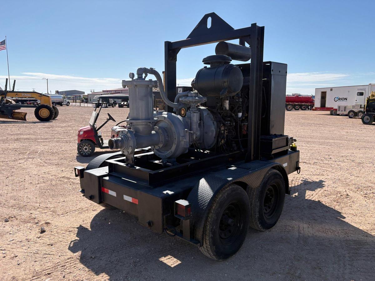 Used Pioneer prime series 6X4X17 cent pump mtd on t/a bumper pull trailer