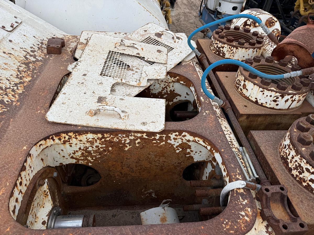 Used 2011 GARDNER DENVER PZ11 TRIPLEX DRILLING MUD PUMP P/B CATERPILLAR 3512, SKIDDED