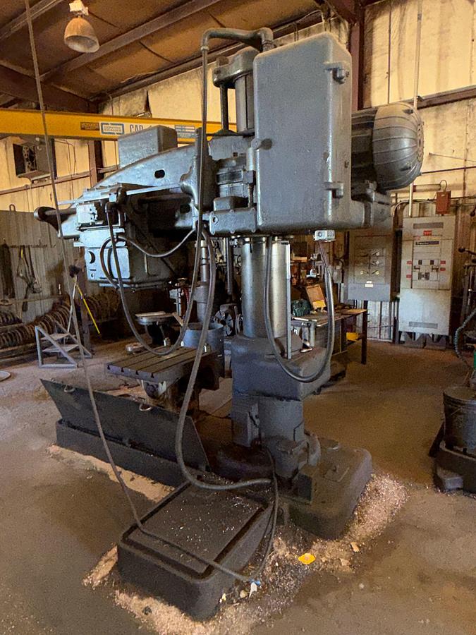 Used AMERICAN HOLE WIZARD 5FT. 13” COL. RADIAL ARM DRILL PRESS
