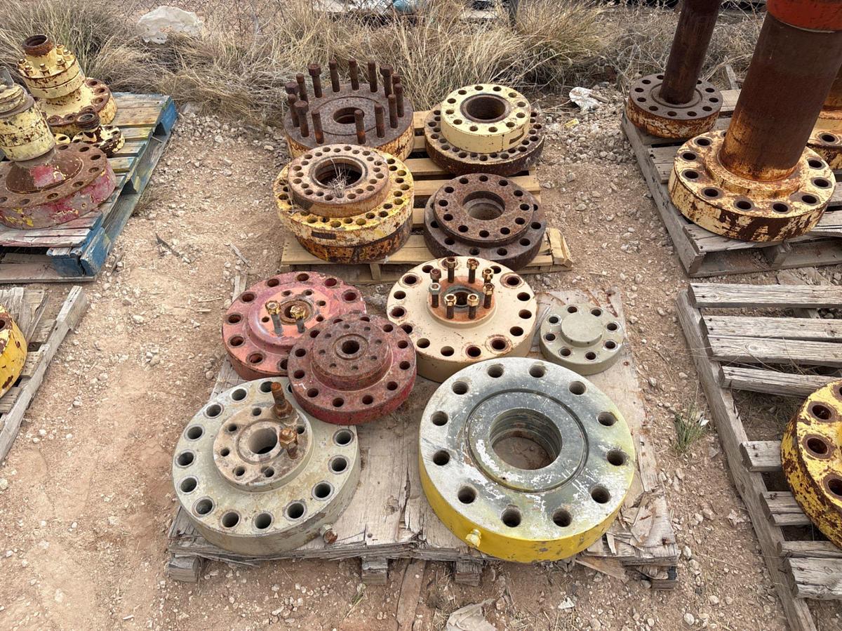 Used (8 pallets) assorted blind flanges, lift flanges, & landing flanges