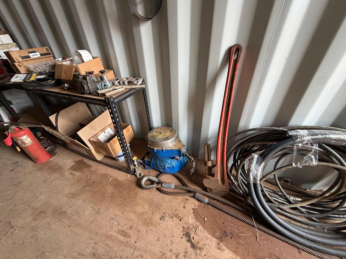 Used 40' HIGH CUBE SEA CONTAINER FULL OF WELL SERVICE RELATED PARTS & SUPPLIES