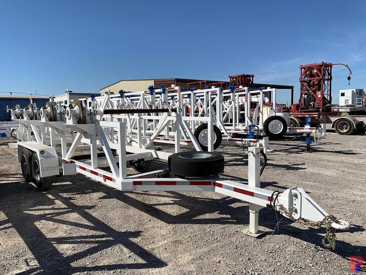 Used 2022 ANACONDA MFG LLC 26’ T/A PINTLE HITCH 4 REEL TRAILER