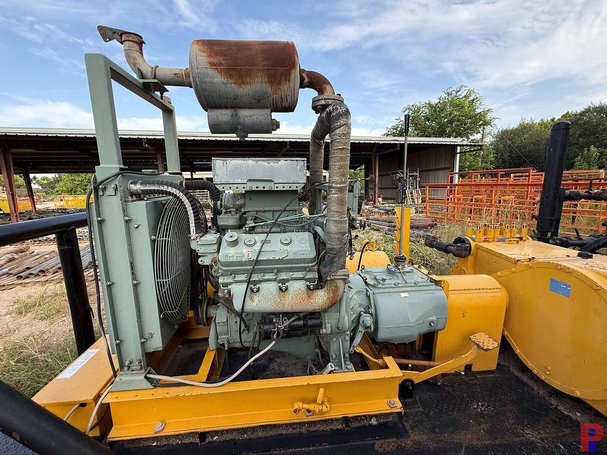 Used JWS 165L TRIPLEX WELL SERVICE PUMP P/B DETROIT DIESEL, SKIDDED
