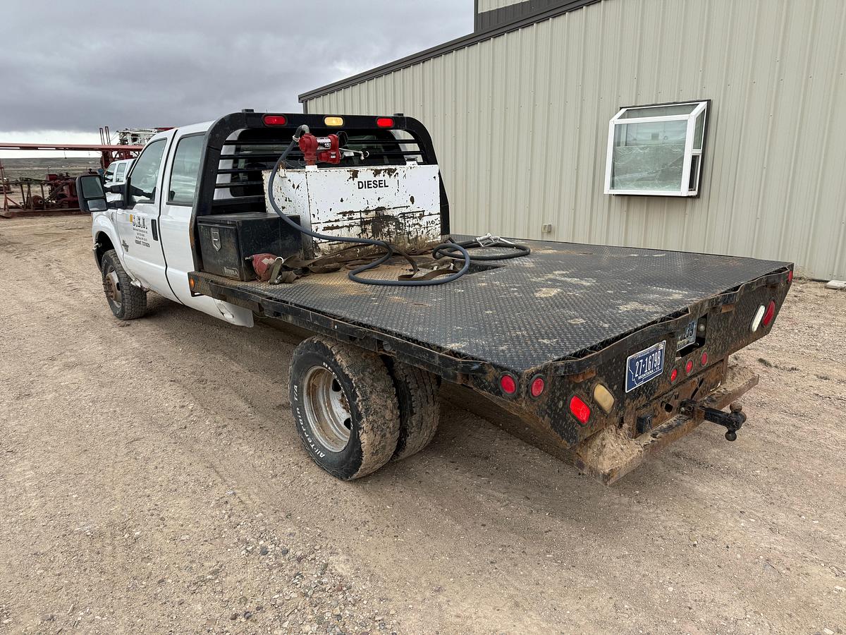 Used 2012 FORD F-350 XL 4X4 FLATBED CREW TRUCK