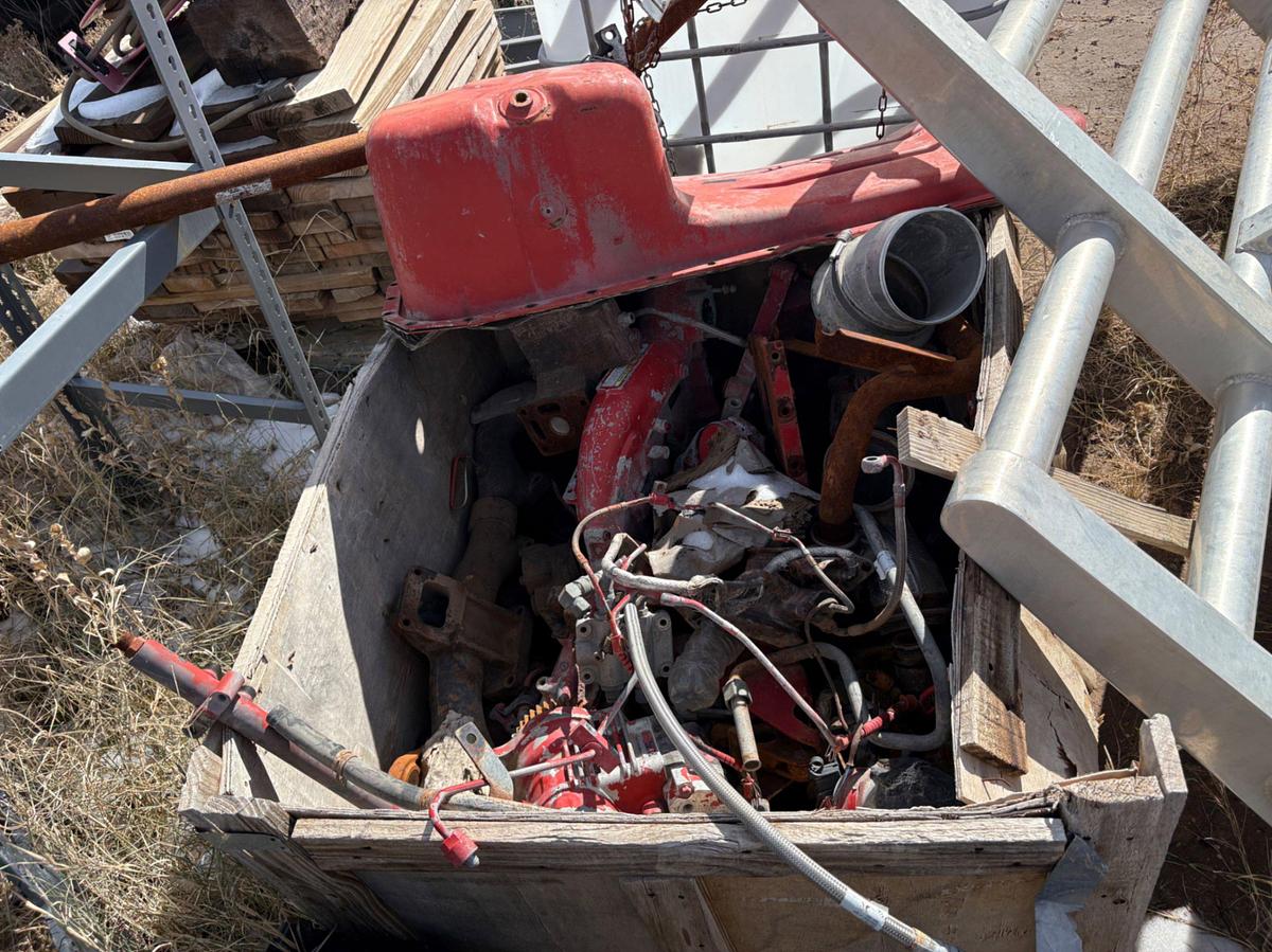 Used Lot of shelving units, tool storage table, grill guard, assorted engine parts, etc