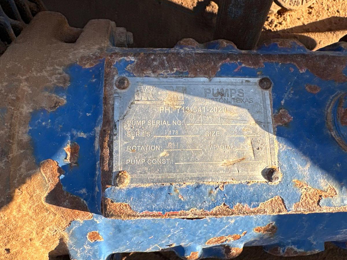 Used Gardner Denver PAH triplex pump unit, skidded