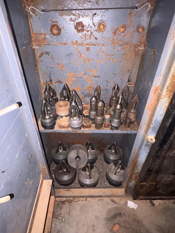 Used (2) 2’ x 16” x 4’ cabinets w/ 40+ assorted back pressure valves