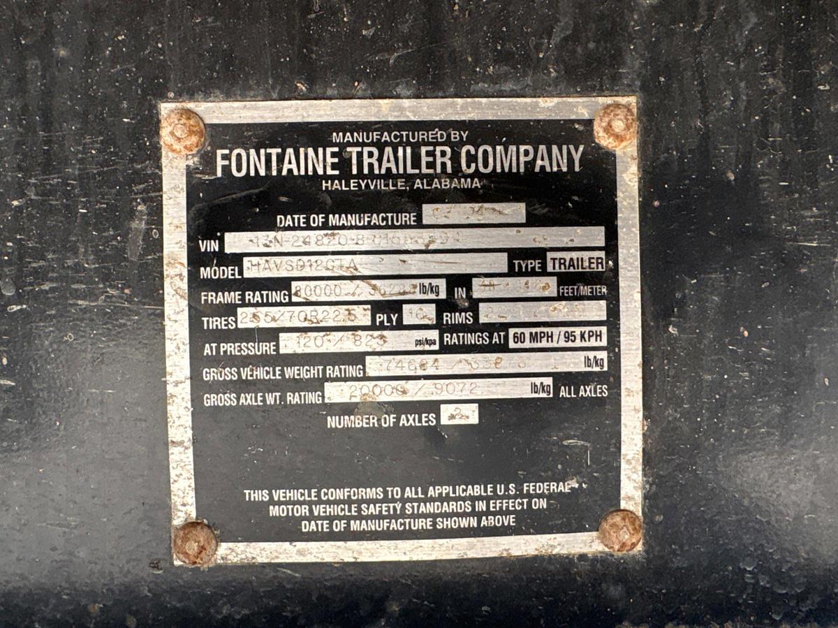 Used 2012 FONTAINE 48’ X 102” T/A STEP DECK TRAILER