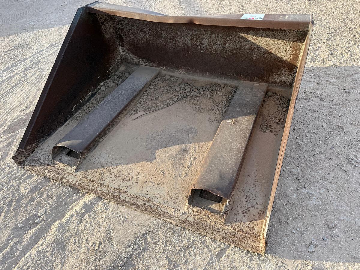 Used 61”W X 51”D YARD BUCKET W/ FORK POCKETS