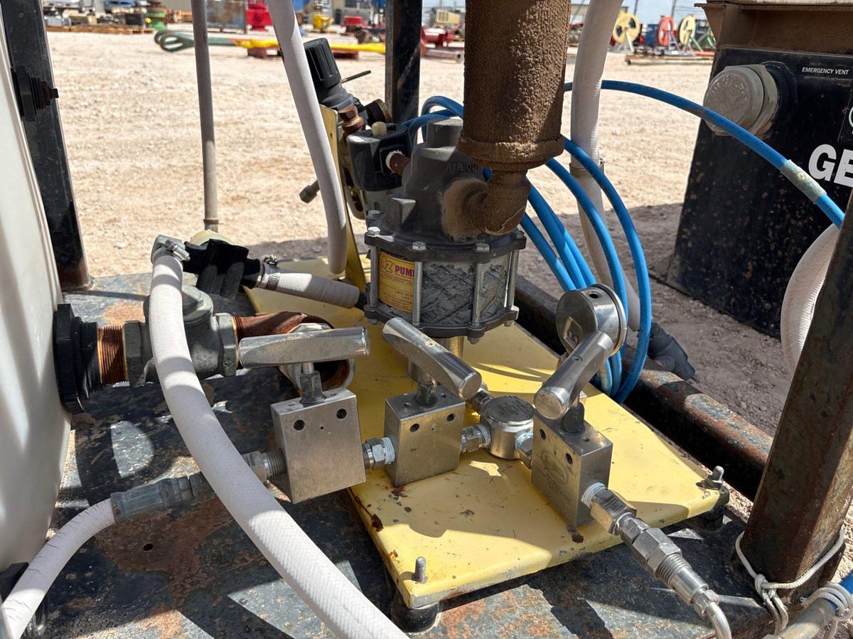 Used North Star air compressor w/ poly tank, hose reels, & pneumatic pumps