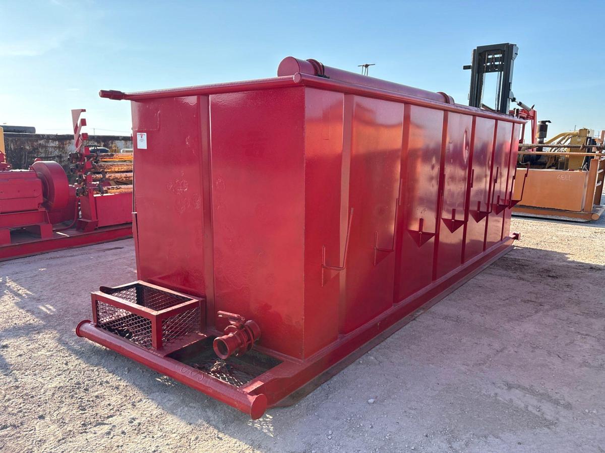Used 18’ x 6’ x 6’ 2-compartment reverse pit, skidded