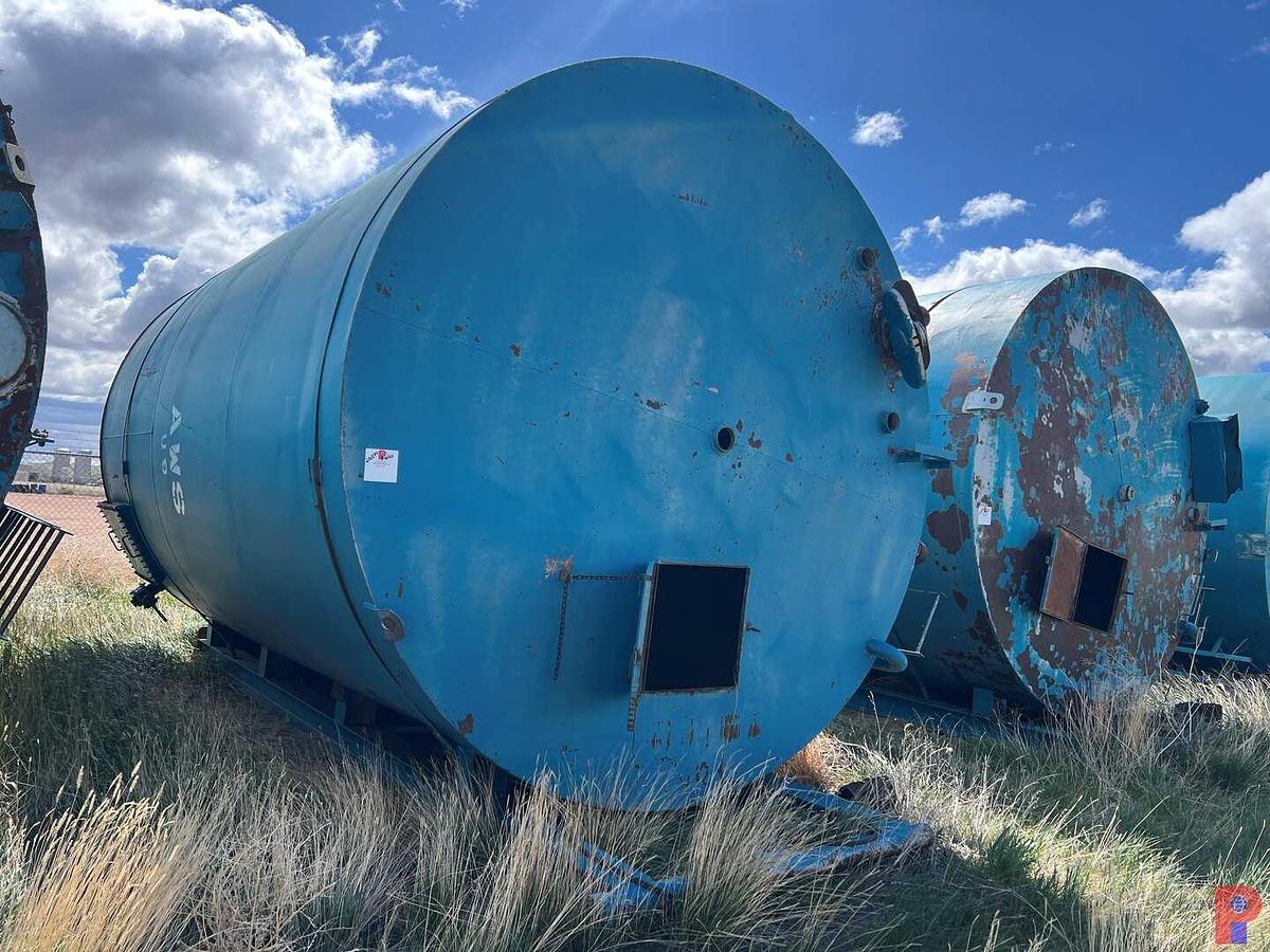 Used SKIDDED 12’DIAMETER X 20’H 400BBL VERTICAL STORAGE TANK