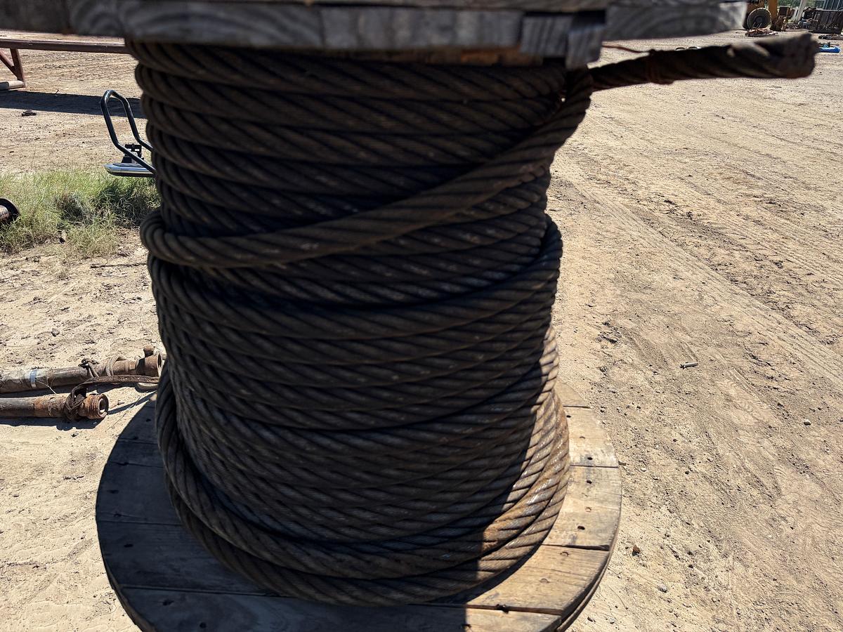 Used (3) SPOOLS OF 1” WIRE ROPE DRILL LINE