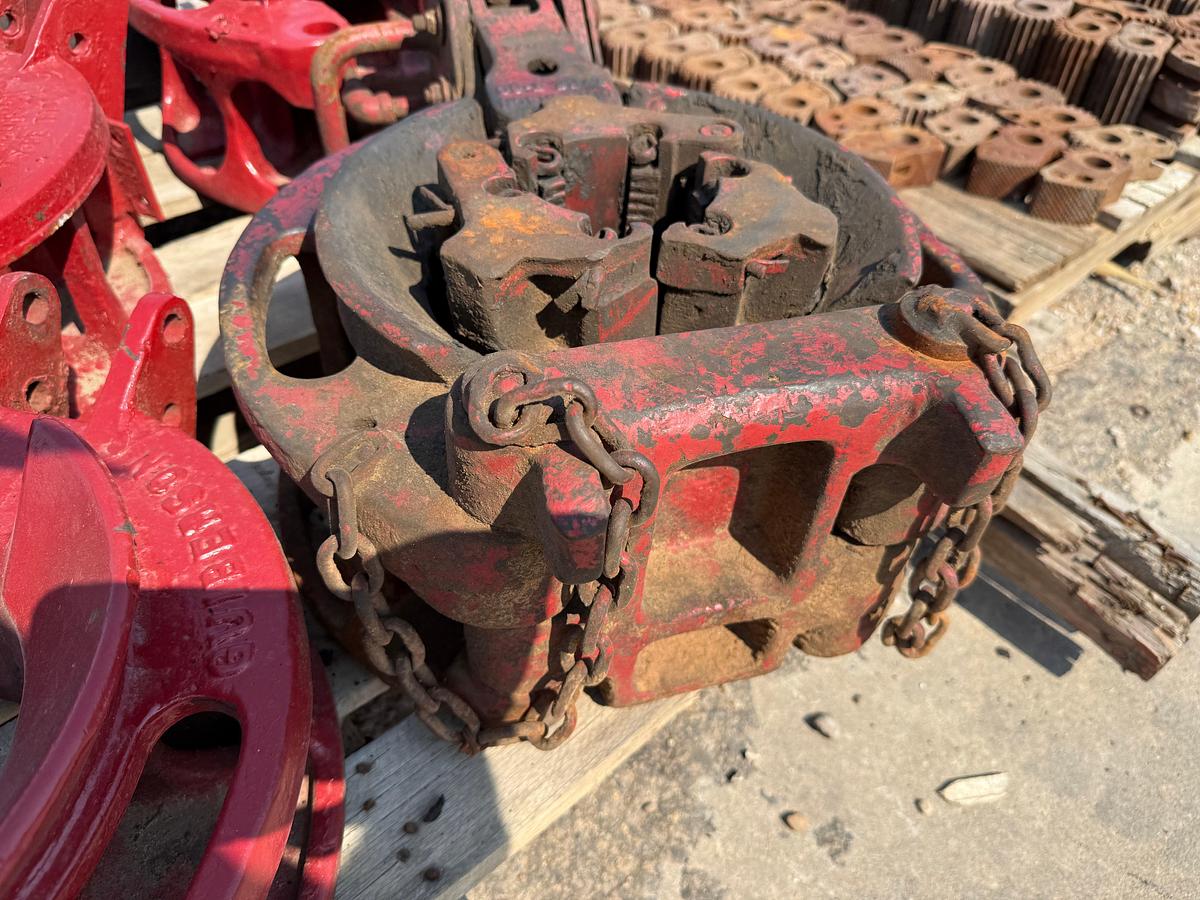 Used GUIBERSON TYPE T-60 AIR SLIPS DRESSED F/ 3-1/2”, & (4) SLIP BOWLS