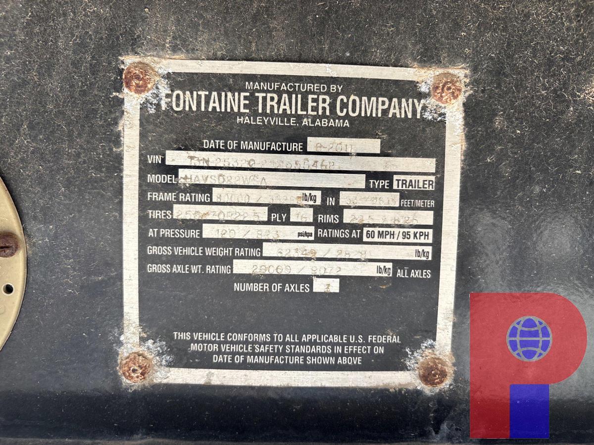 Used 2012 FONTAINE 53’ X 102” T/A STEP DECK TRAILER