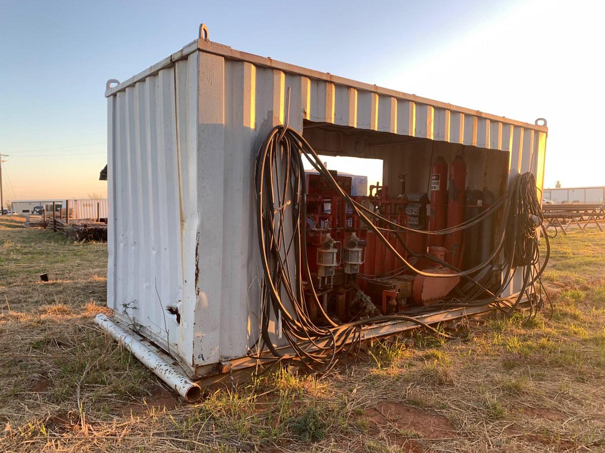 Used 18’ L x 8’ W x 9’4” T Skidded BOP Closing Unit