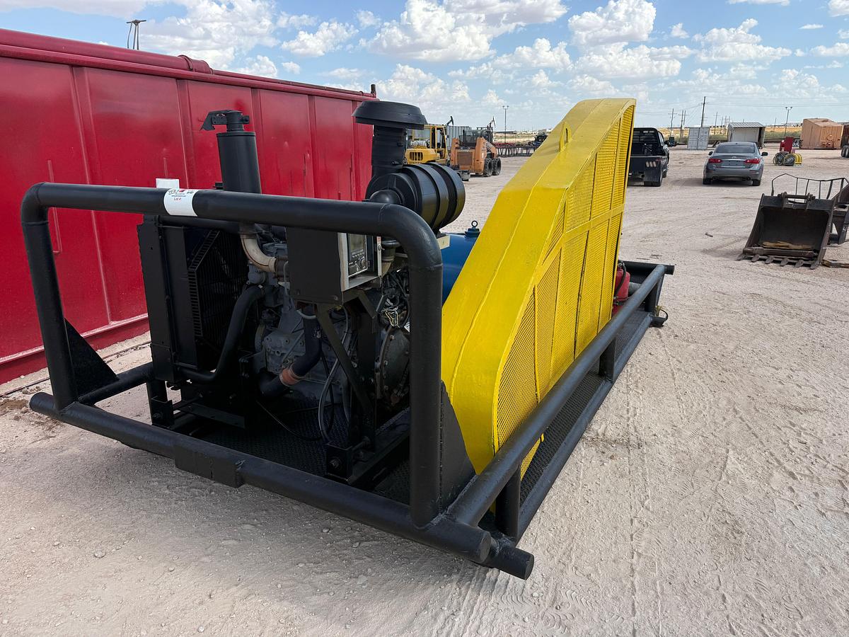 Used GARDNER DENVER FCFXXU 5x8 DUPLEX MUD PUMP P/B DEUTZ 131-HP DIESEL ENGINE SKIDDED