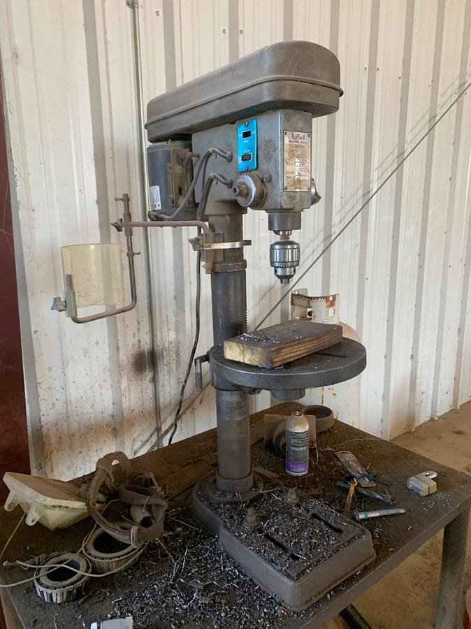 Used Buffalo 12-Speed Heavy Duty Drill Press w/ Jacob’s Ball Bearing Super Chuck