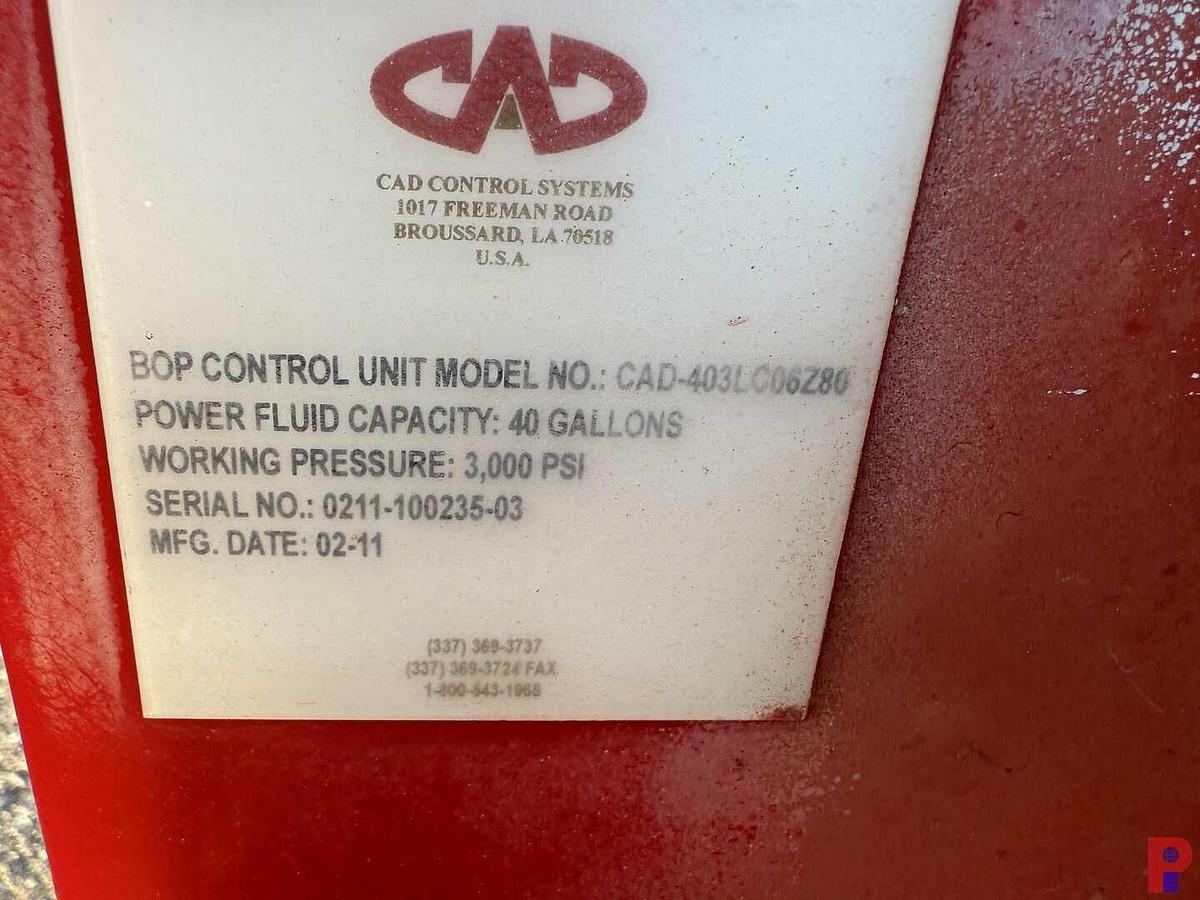 Used 2011 CAD 4-STATION 40 GAL. 3K WP ACCUMULATOR CLOSING UNIT