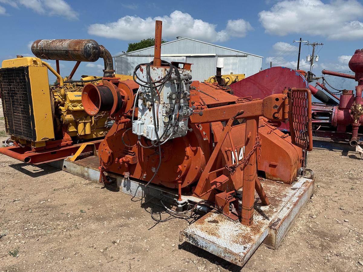 Used SKYTOP BREWSTER N45 450-HP DRAWWORKS P/B CAT 3412 (625-HP) ENGINE, SKIDDED