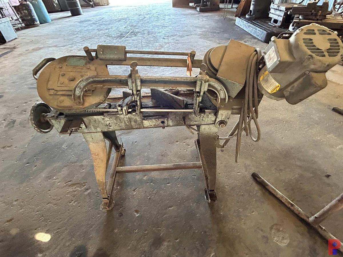 Used WELLS 5M HORIZONTAL BAND SAW  P/B 115 VOLT SINGLE PHASE BLADOR MOTOR