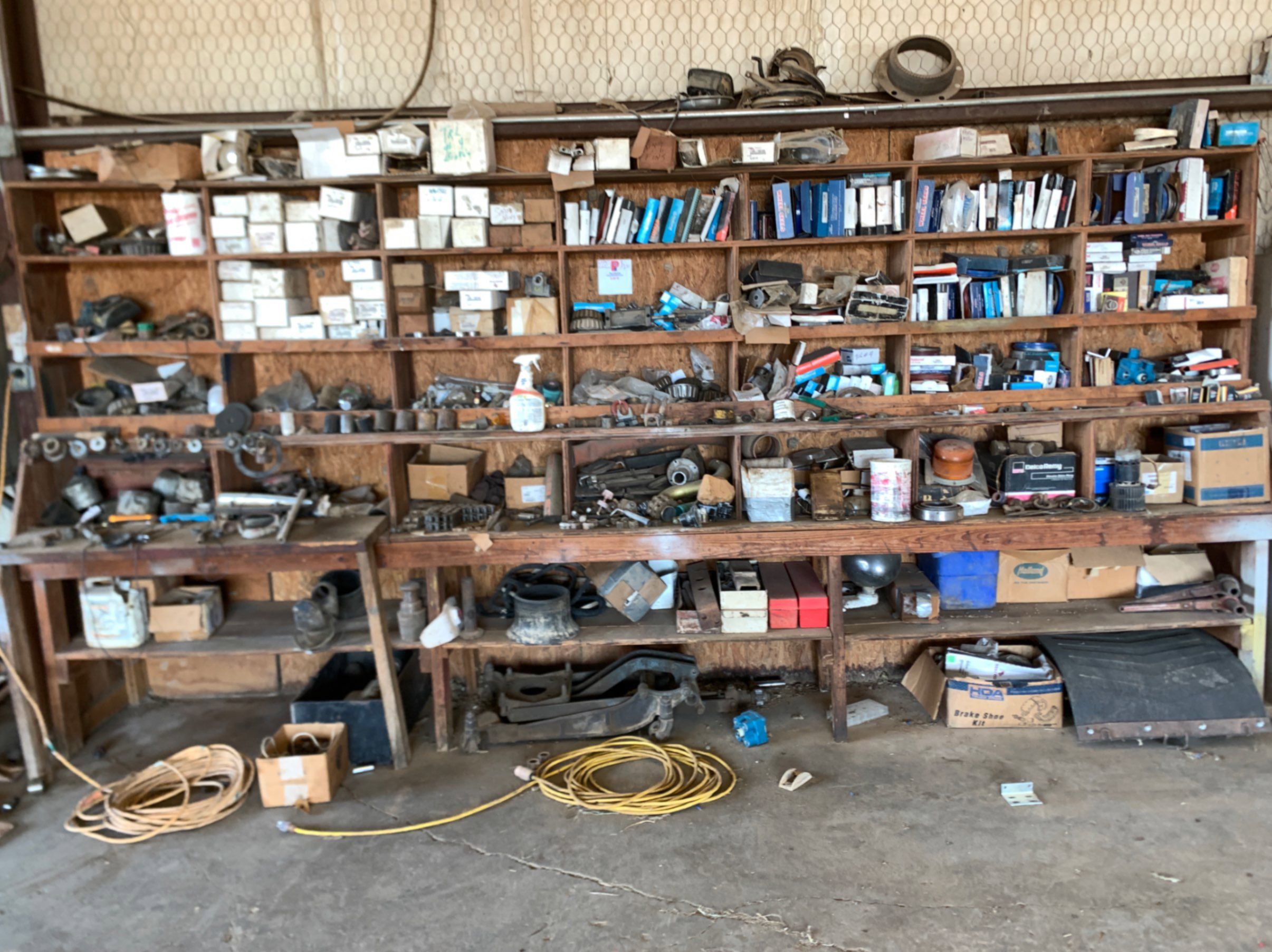 Used Wall of Miscellaneous Truck Parts