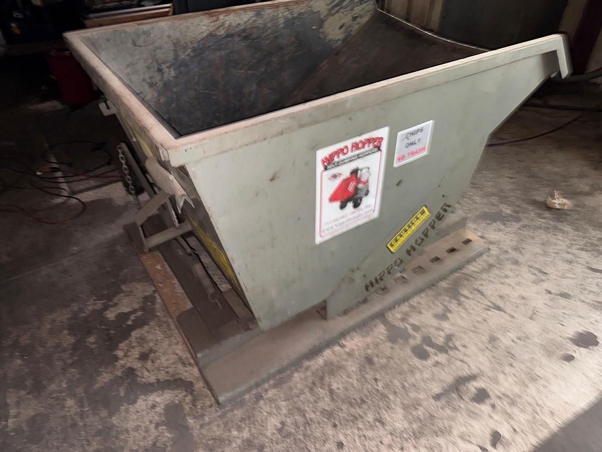 Used 3-4 CUYD SELF-DUMPING METAL HOPPER