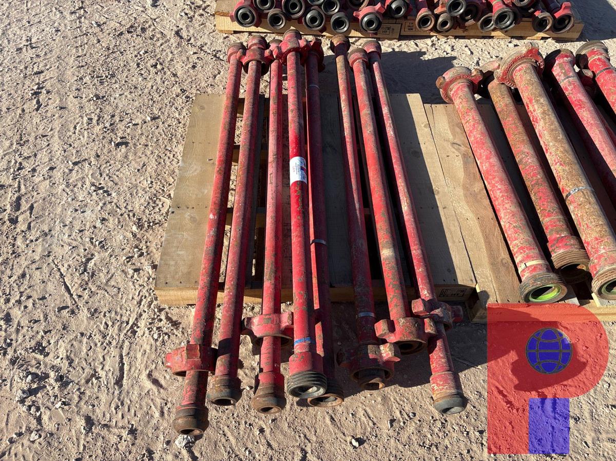 Used (8x$) 2” x 6’ jts 1502 flow iron