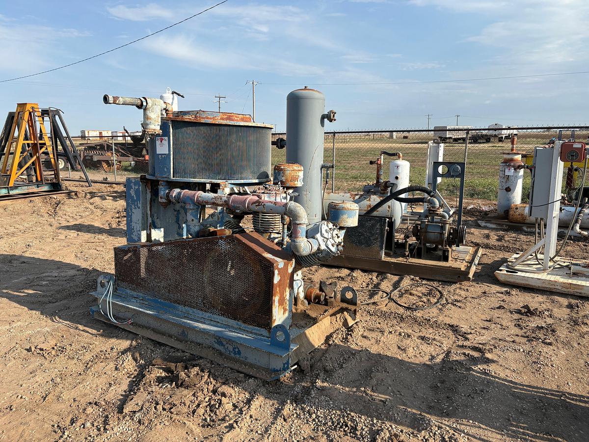 Used (3) skidded air compressor units, incomplete