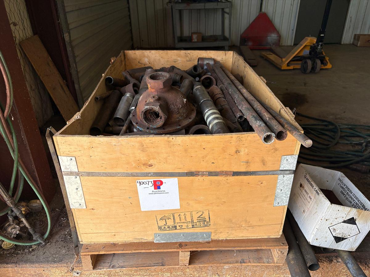 Used Crate of miscellaneous downhole pump parts