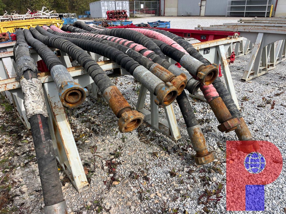 Used (10) 3”X20’ 1502 15K WP FLEX HOSES