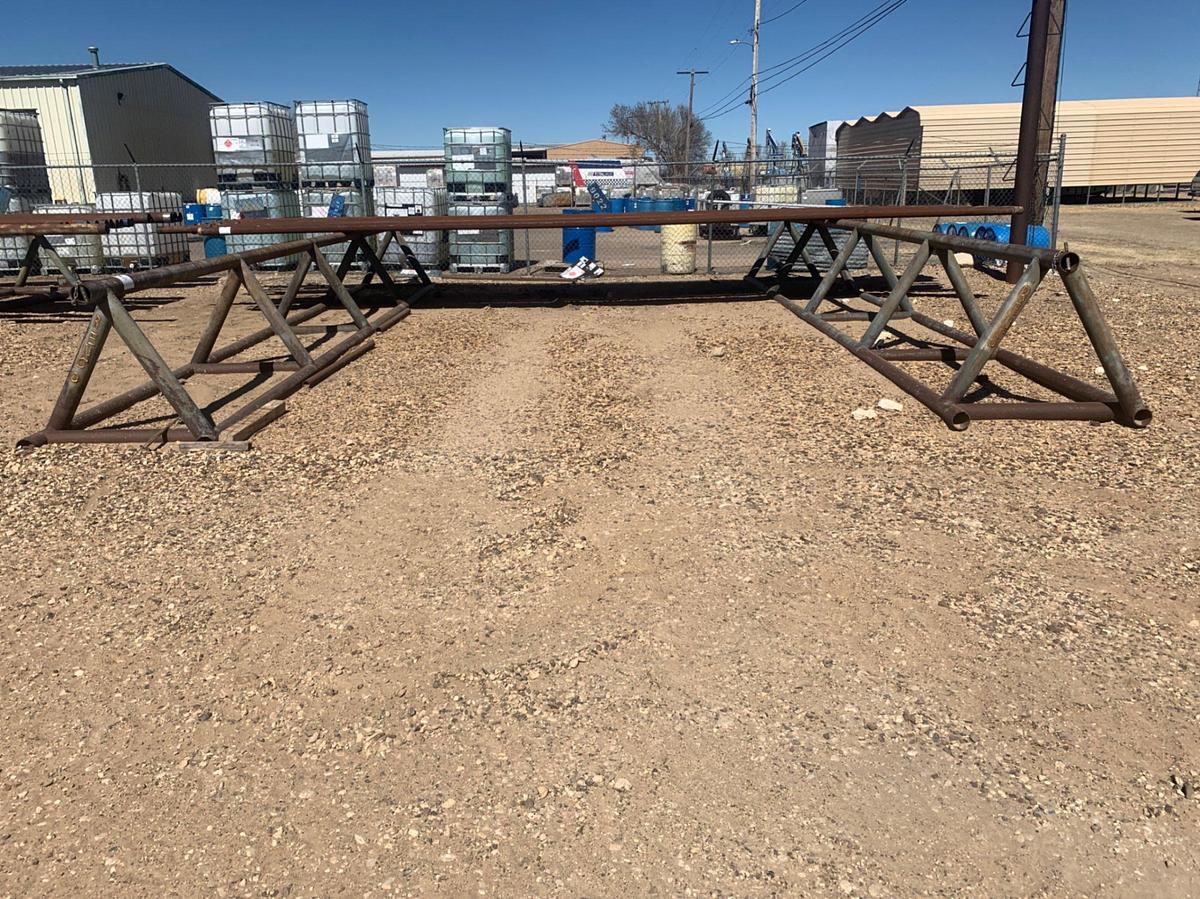 Used (2) 30’ x 42” x 4 1/2” Triangle Pipe Racks