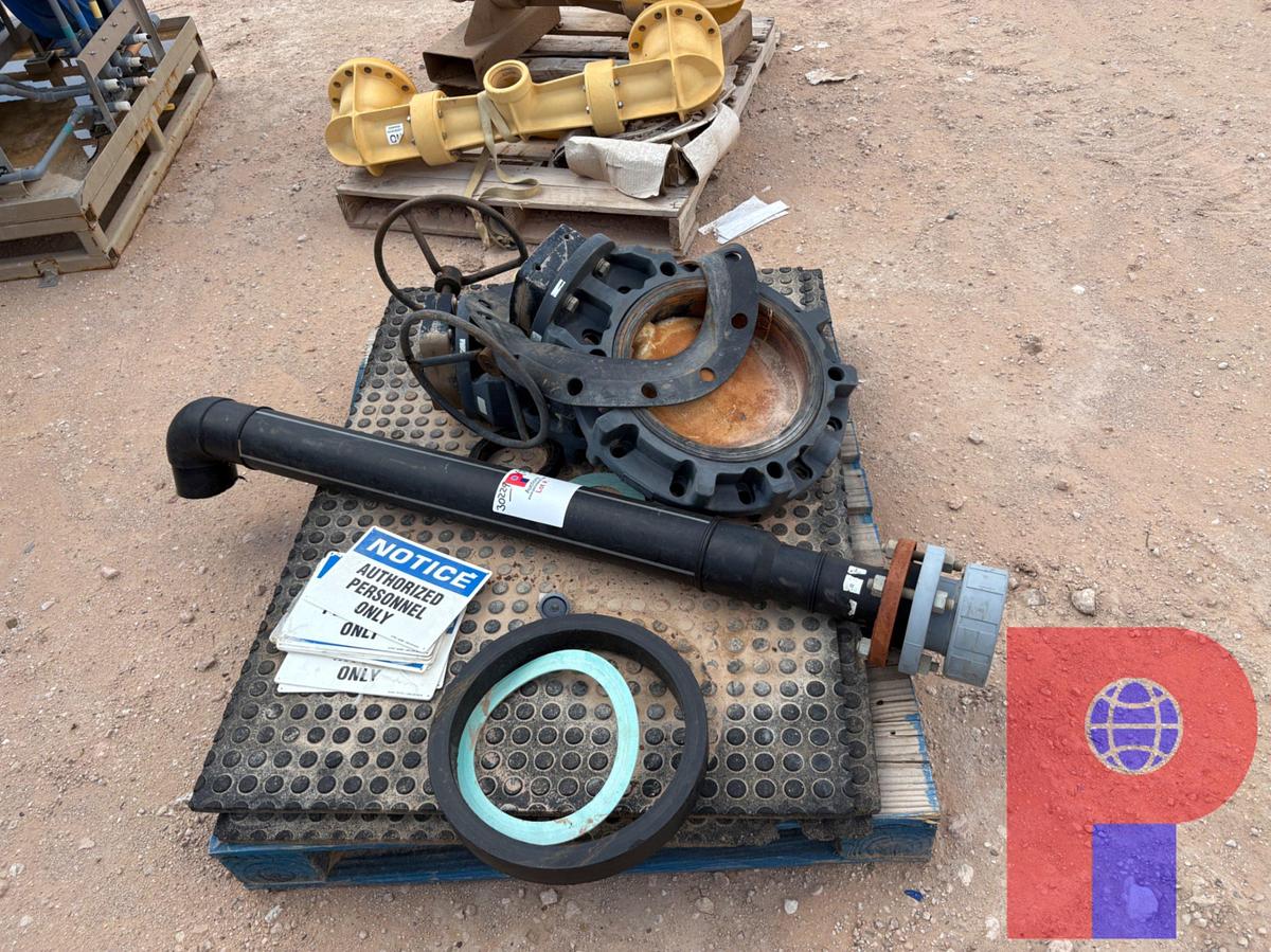 Used (3) PALLETS W/ FLOW METERS & BUTTERFLY VALVES