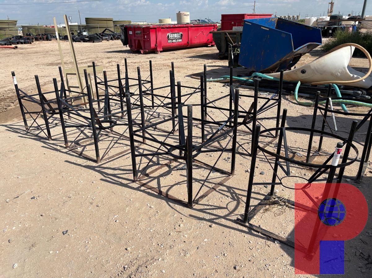 Used LOT OF (4) ASSORTED POLY TANK STANDS