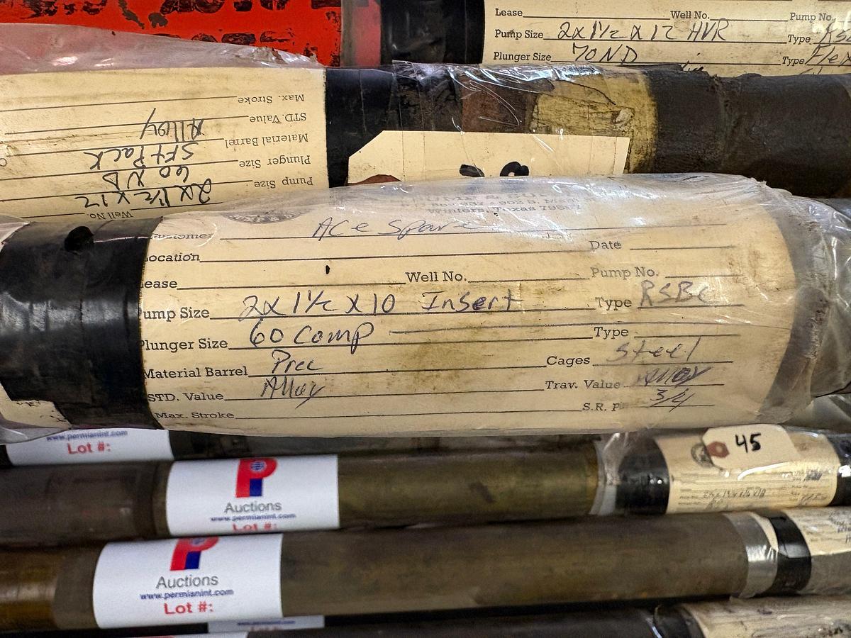 Used NEW 2” x 1-1/2” x 10’, 60 COMP, CS TRIM ROD DOWNHOLE PUMP