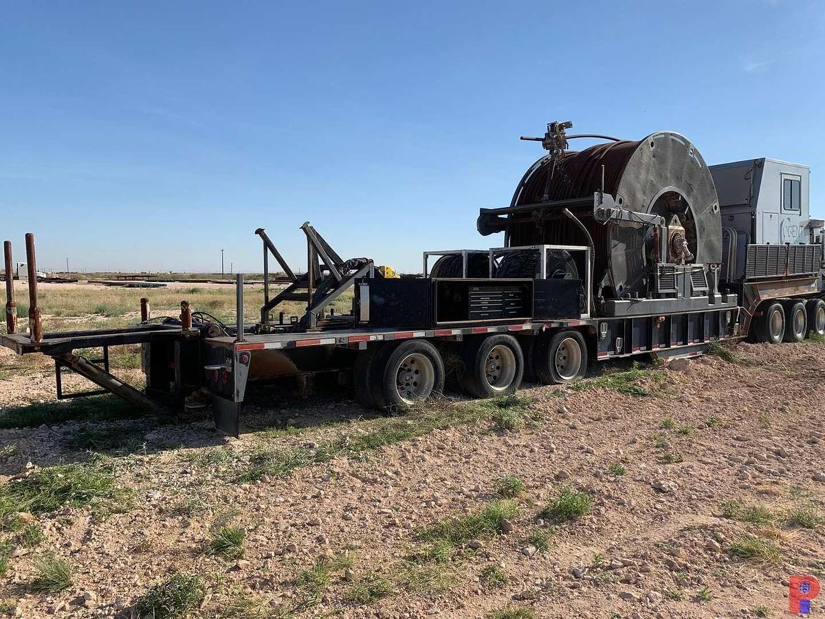 Used 2012 TOTAL EQUIPMENT AND SERVICE 15K 2” 4-AXLE COIL TUBING TRAILER (INOPERABLE)
