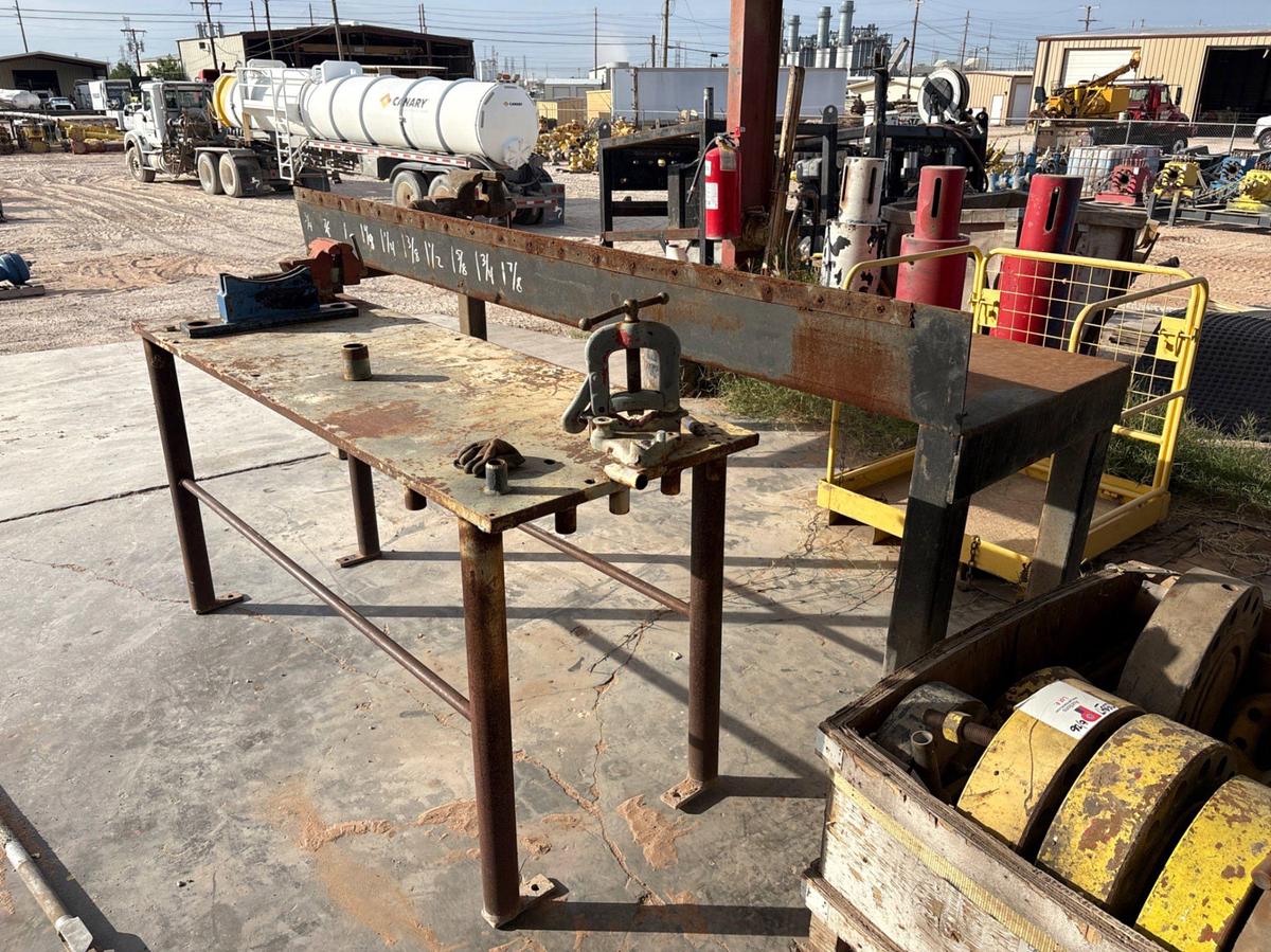 Used 10’ x 32” x 3’ work bench & 6’ x 2’ x 3’ work bench